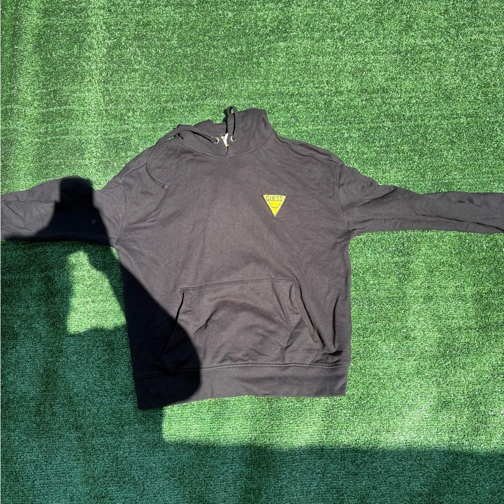 Guess Black Zip Up Sweater Casual Style